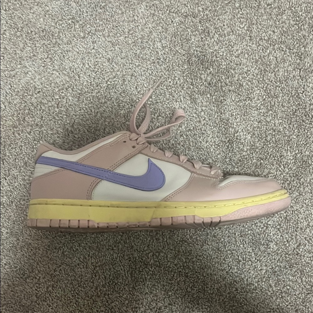 Nike Purple and Cream Sneakers Classic Dunk Low